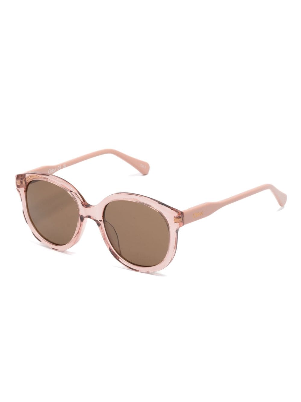 Image 2 of Chloé Kids translucent round-frame sunglasses