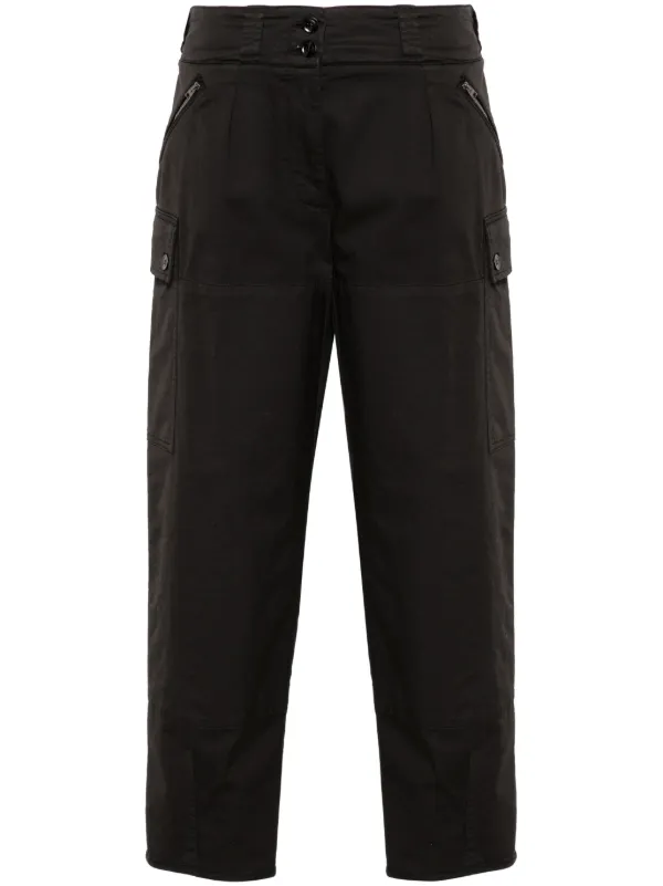 Tom Ford Tapered Cropped Trousers in Black