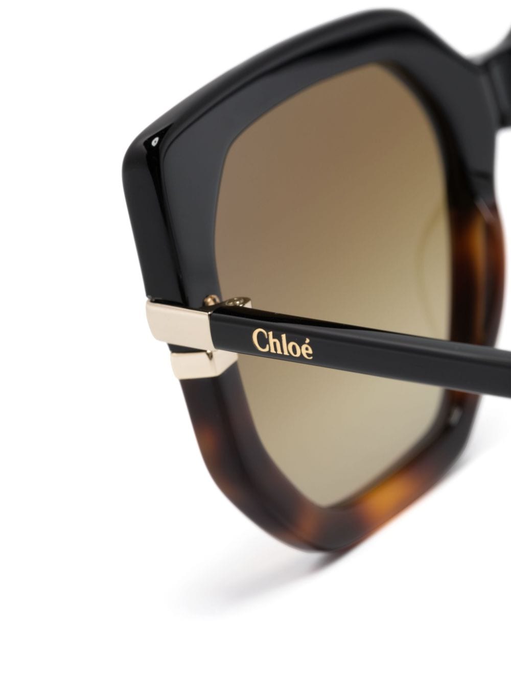 Chloé Eyewear Zonnebril met oversized montuur Zwart