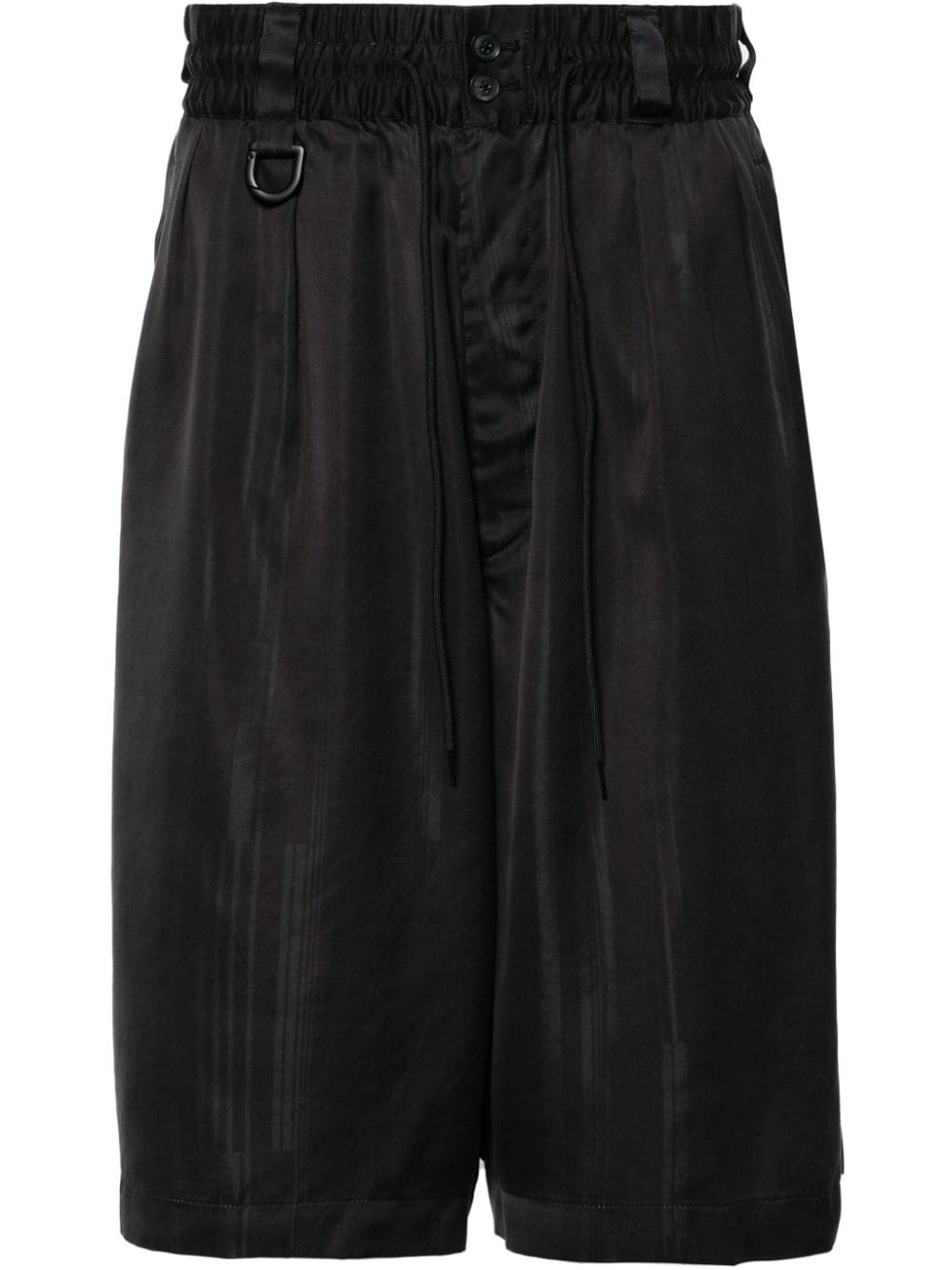 Shop Y-3 3s Drawstring-waist Track Shorts In Black
