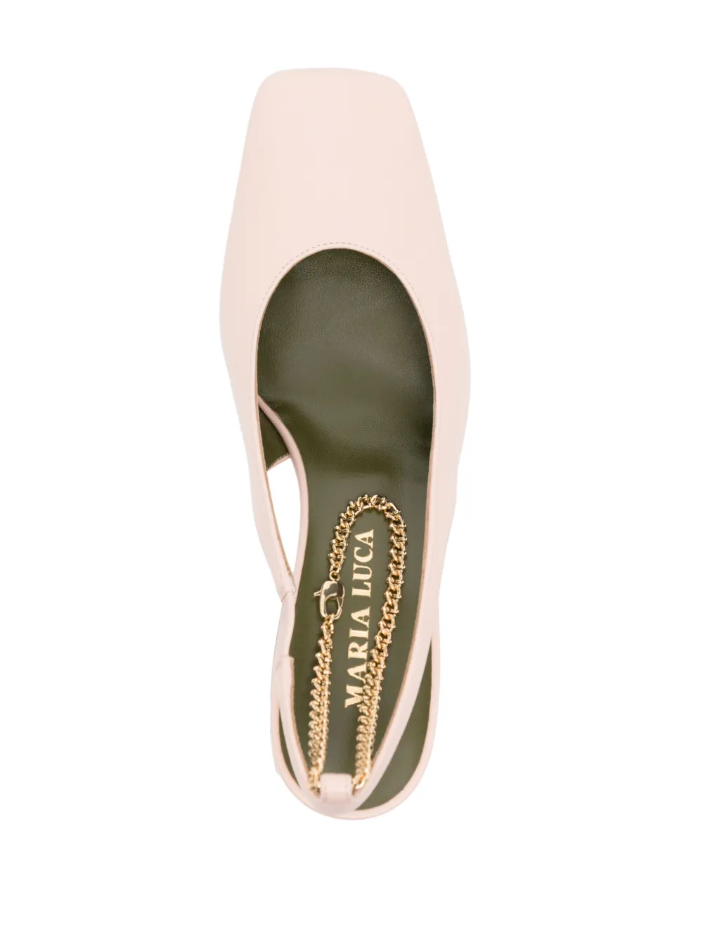 MARIA LUCA ILARIA SLINGBACK LEATHER PUMPS