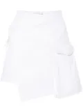 Amen asymmetric twill miniskirt - White