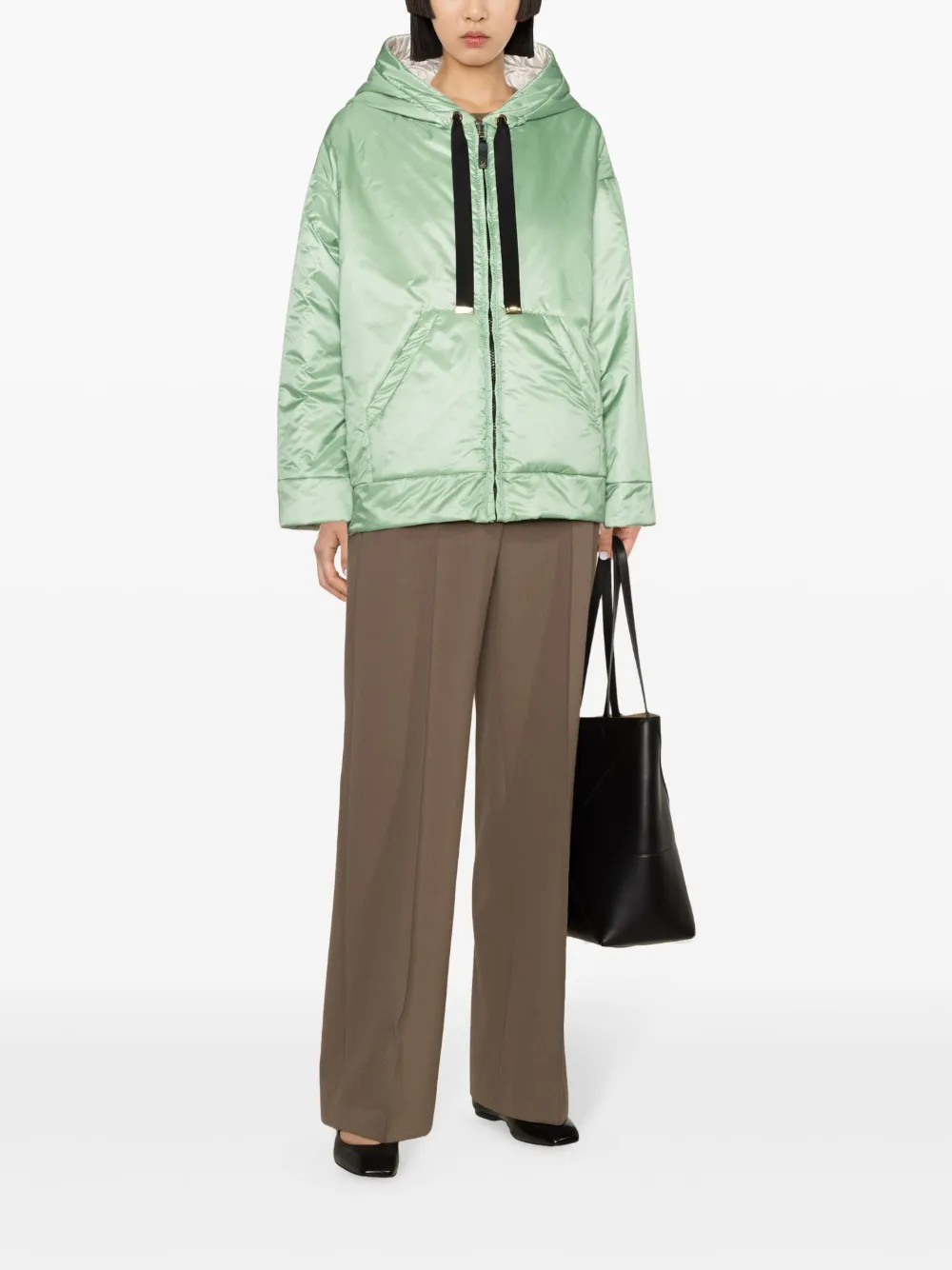 Max Mara The Cube Greenbox omkeerbare donsjas - Groen