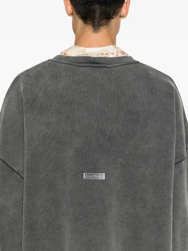 【関税込み】Acne Studios グレー ロゴタグ スウェットシャツ Acne Studios ロゴタグ スウェットシャツ | グレー | FARFETCH JP