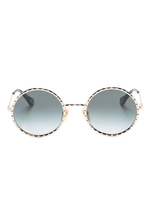 Lunettes de soleil à monture ronde - Chloé Eyewear - Modalova