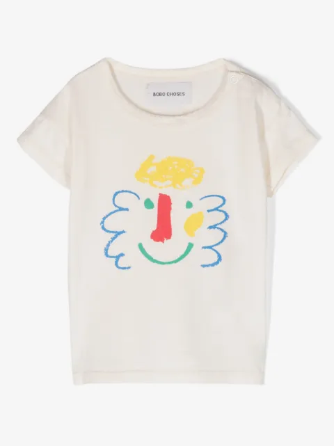 Bobo Choses Happy Mask organic cotton T-shirt