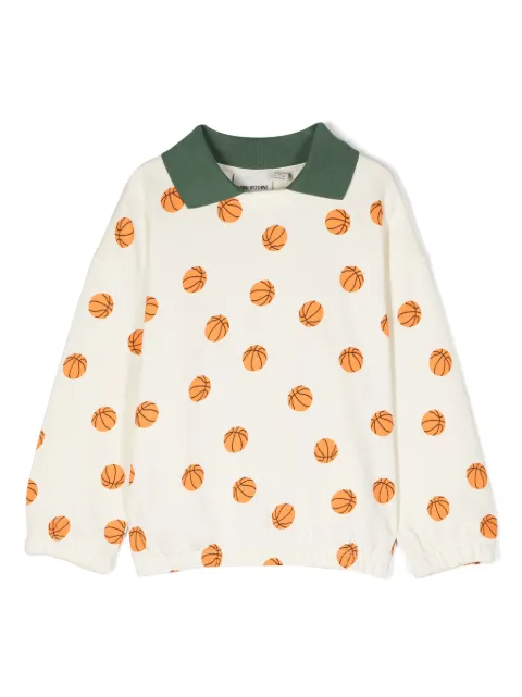 Mini Rodini basketball-print cotton sweatshirt