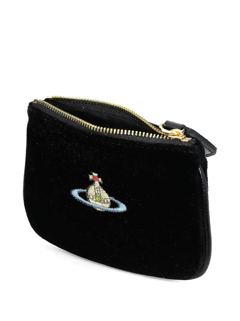 Vivienne Westwood Orb-appliqué Coin Purse In Black