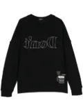 Undercover slogan-embroidered drop-shoulder sweatshirt - Black