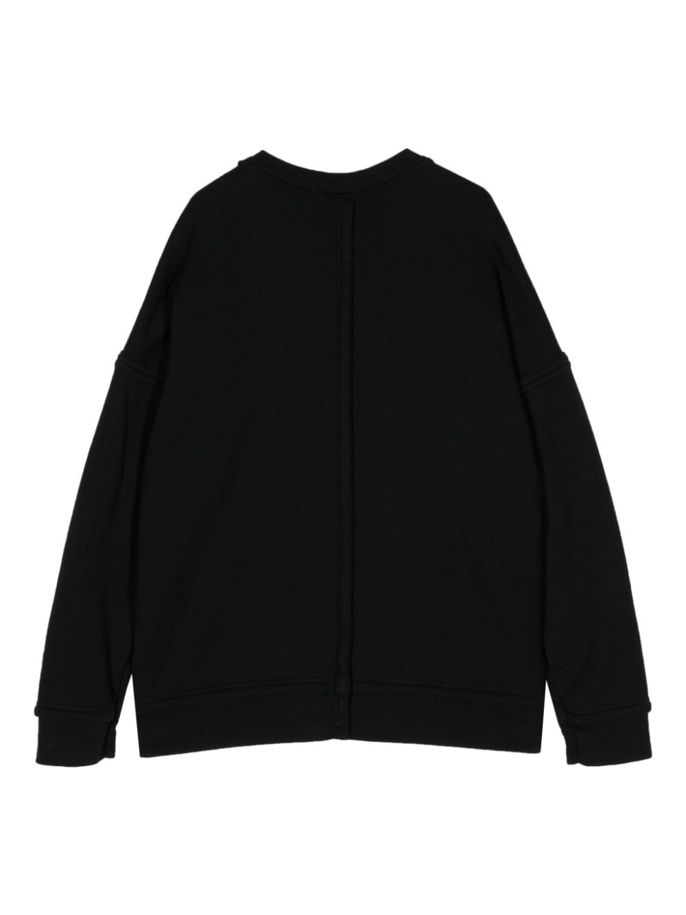 Shop Undercover Slogan-embroidered Drop-shoulder Sweatshirt In Black
