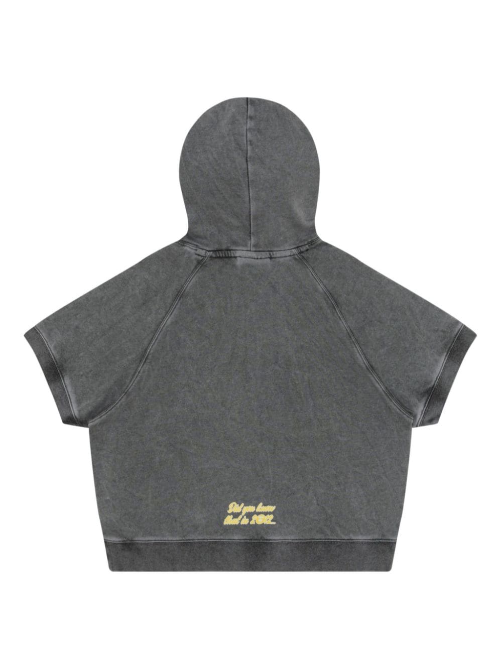 Shop Aape By A Bathing Ape Logo-appliqué Short-sleeve Hoodie In Grey