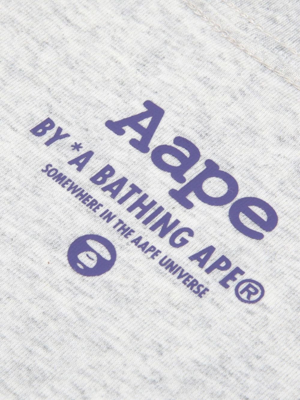 Shop Aape By A Bathing Ape Graphic-print Cotton T-shirt In Grey