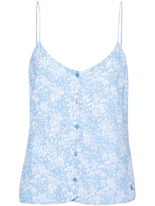 Blouse en crêpe à fleurs - Calvin Klein Jeans - Modalova