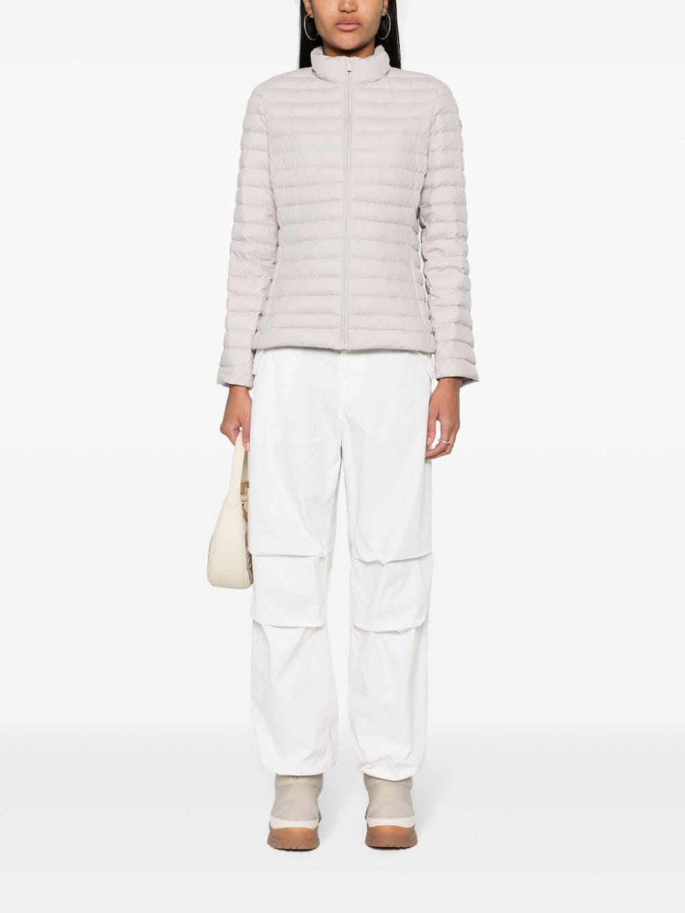 Shop Calvin Klein Lightweight Puffer Jacket In Neutrals