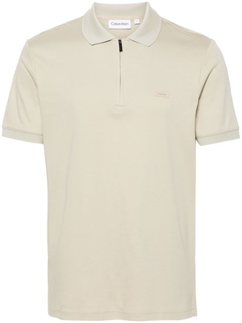 Calvin Klein logo-patch cotton polo shirt