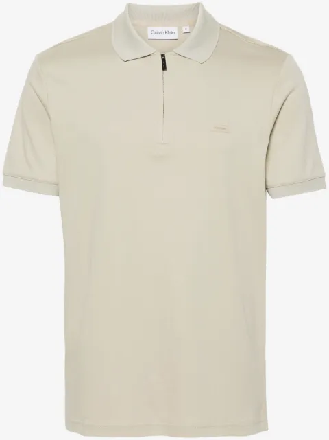 Calvin Klein logo-patch cotton polo shirt