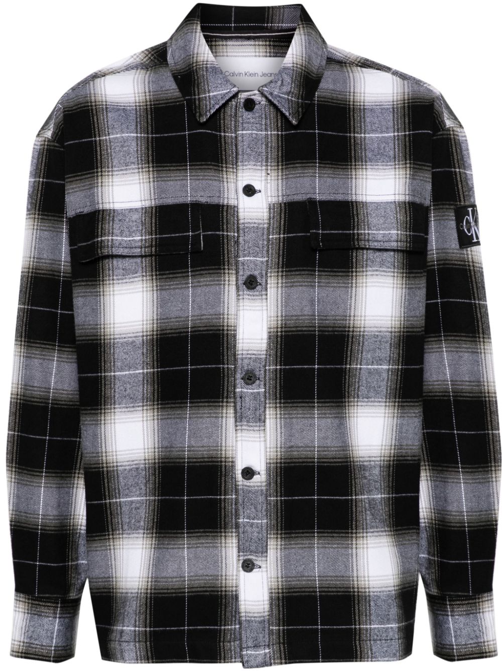 Calvin Klein Jeans Est.1978 Check-pattern Flannel Shirt In Black