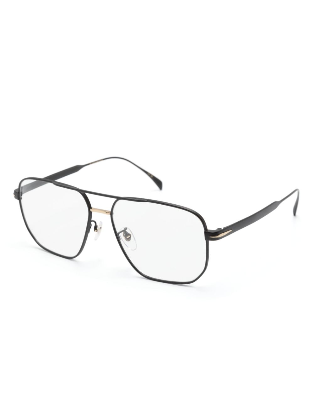 Shop Eyewear By David Beckham Pilot-frame Glasses In Black