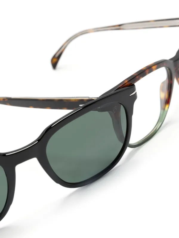 【★大感謝セール】 Eyewear スクエアサングラス トータスシェル Beckham David By 小物