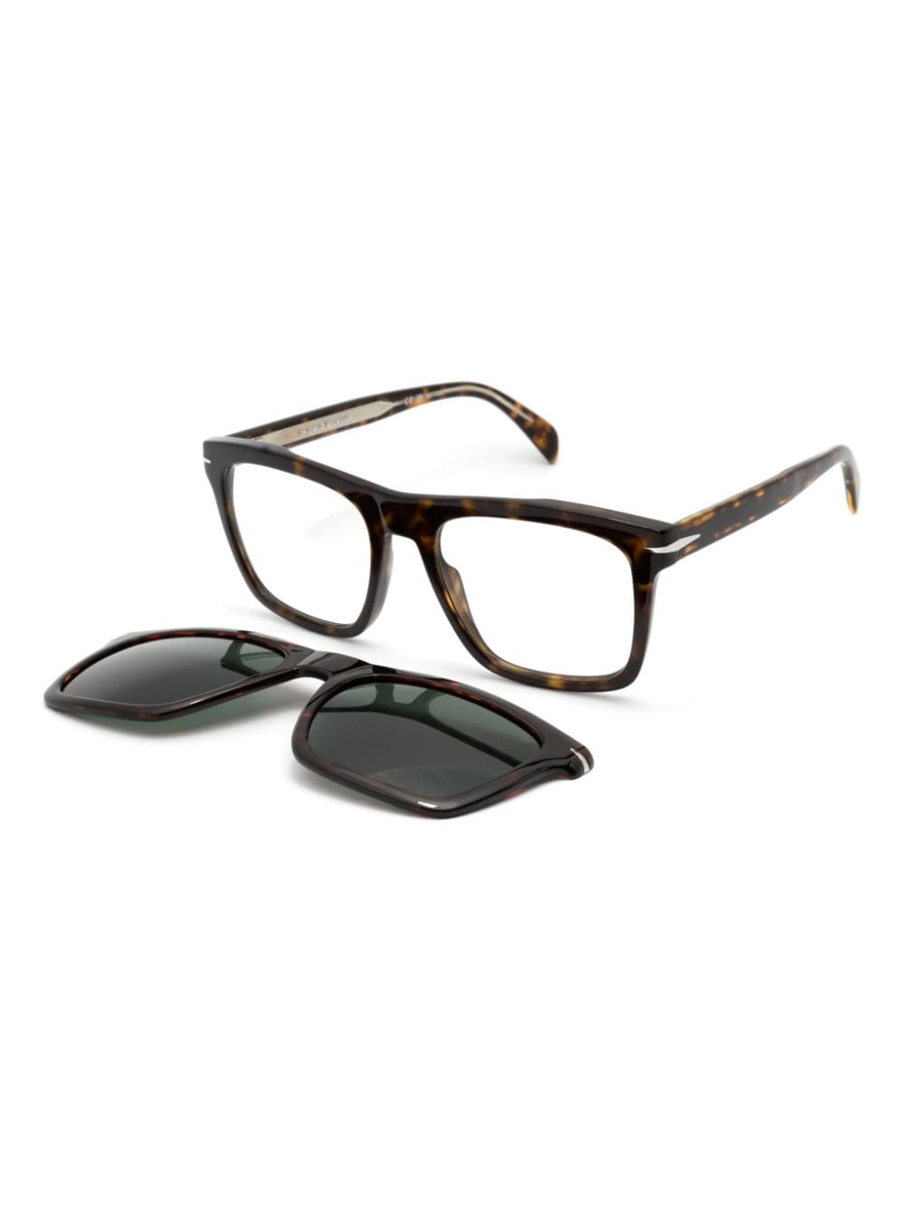 Shop Eyewear By David Beckham Tortoiseshell Square-frame Sunglasses In Brown