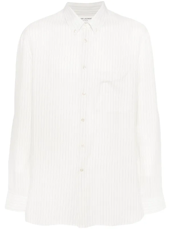 Saint Laurent ストライプ シャツ | ホワイト | FARFETCH JP