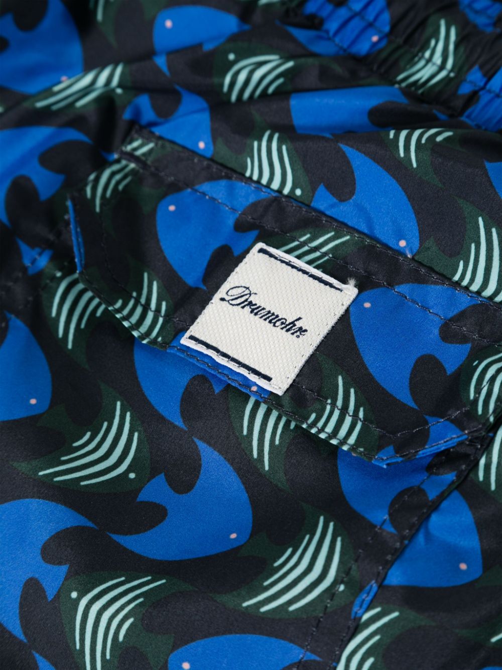 Shop Drumohr Fish-print Swim Shorts In Black