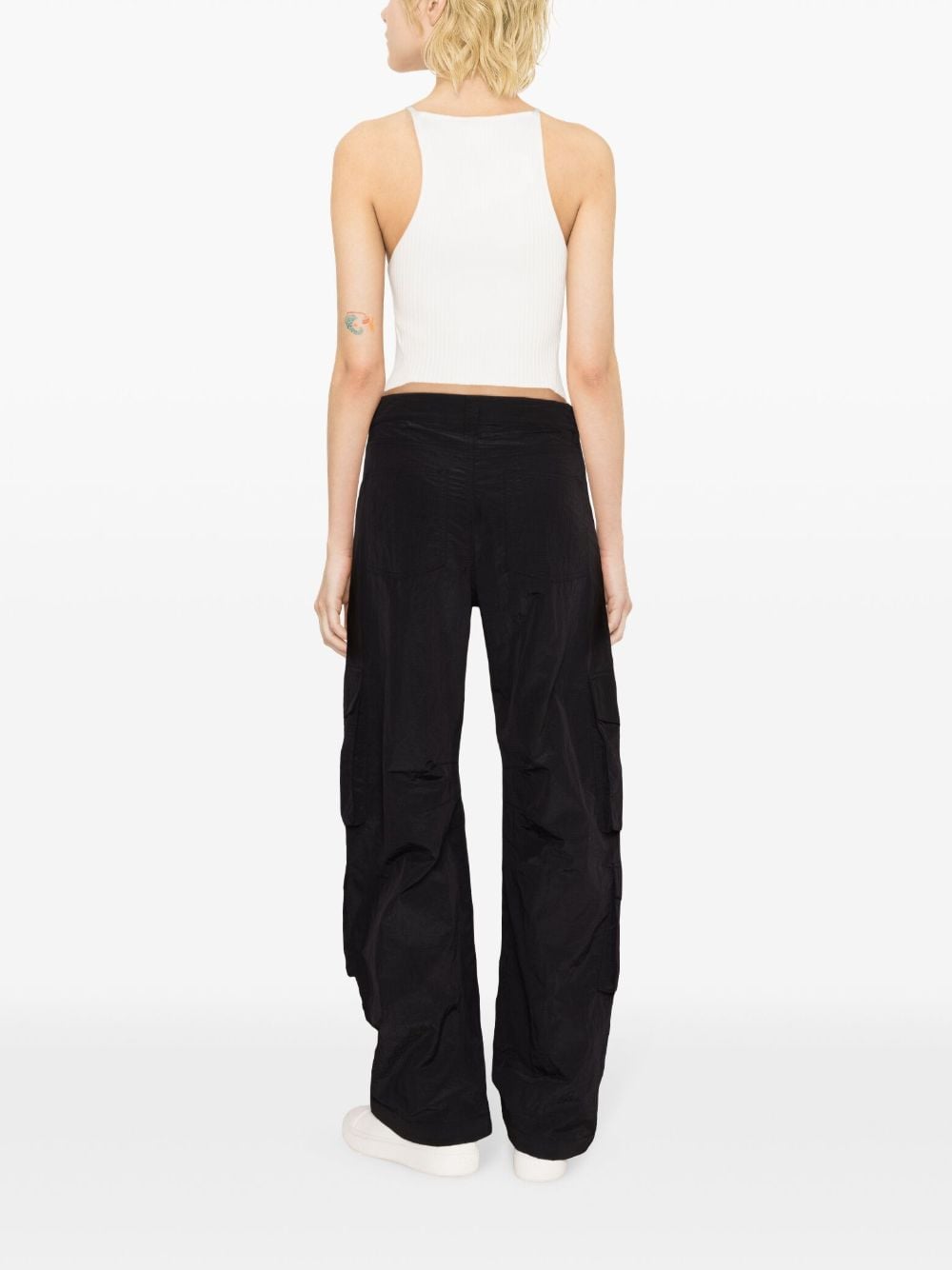 Shop Golden Goose Ripstop Mid-rise Cargo Trousers In 黑色