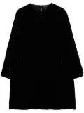 Eileen Fisher crew-neck velvet dress - Black