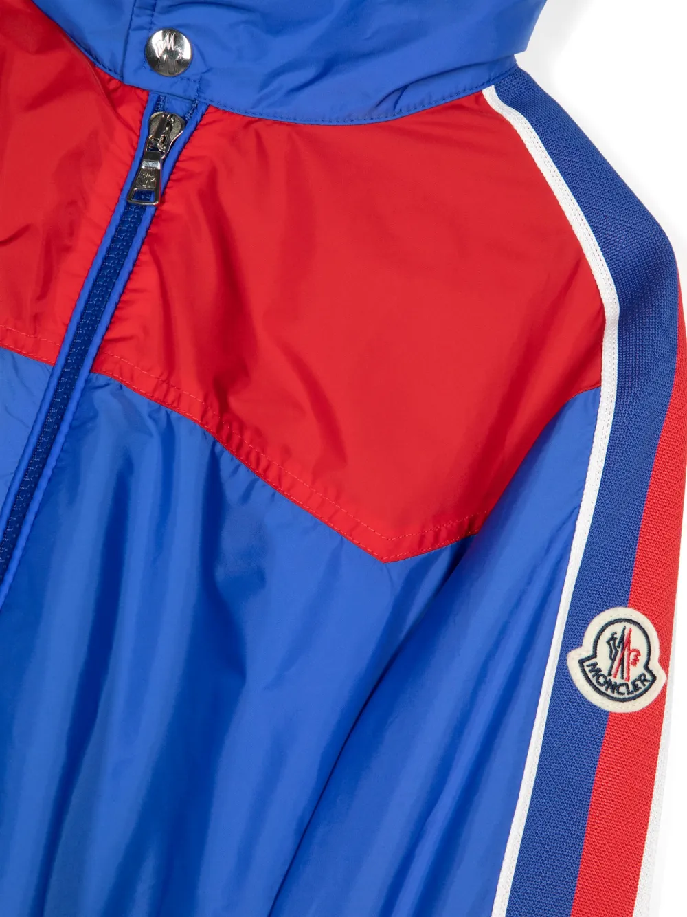 Moncler Enfant Jack met colourblocking Blauw