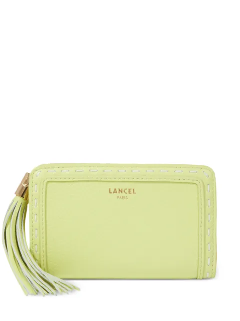 Lancel tassel zip leather wallet