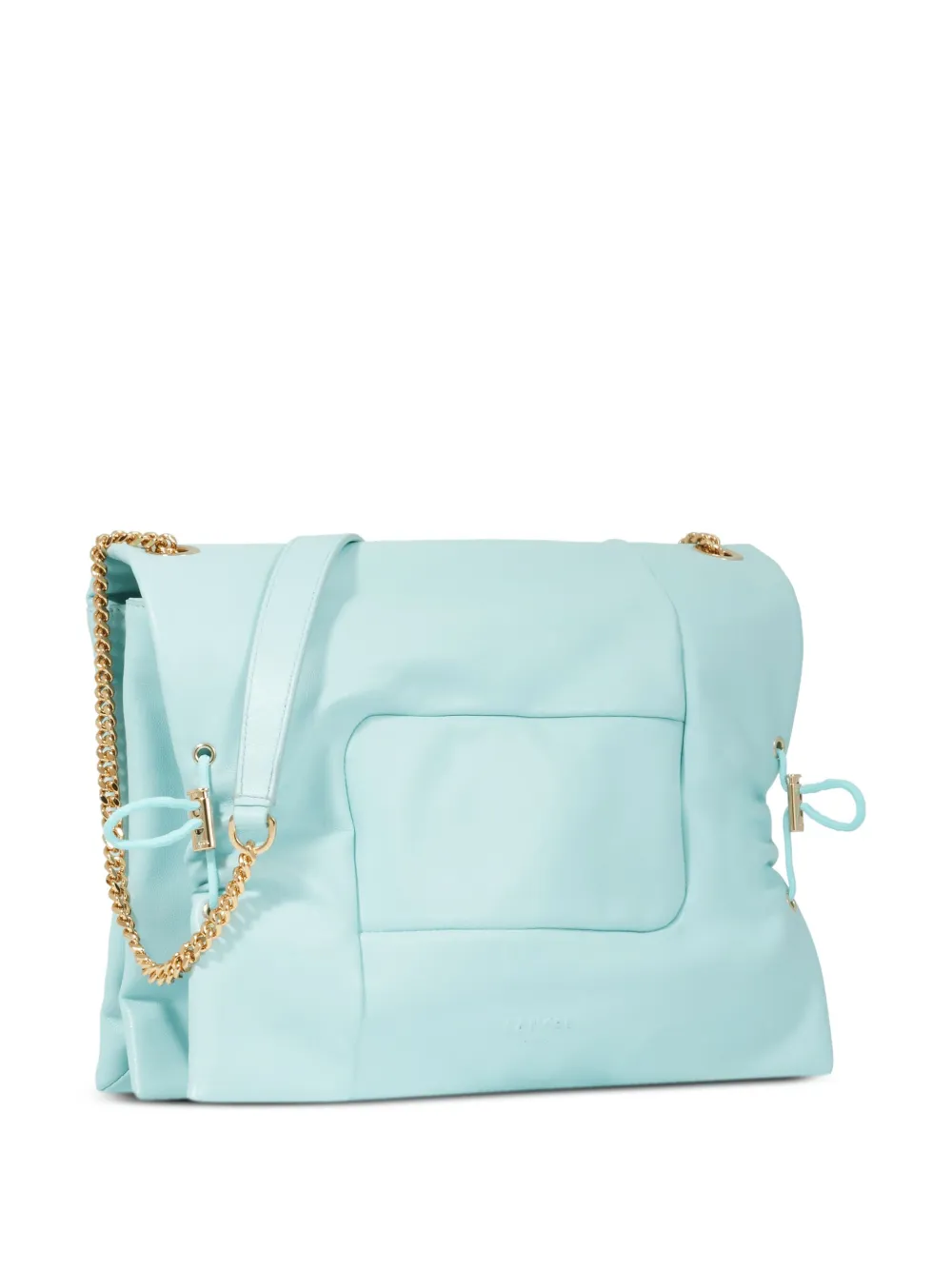  Lancel Large Billie De Lancel Leather Crossbody Bag - Blue 