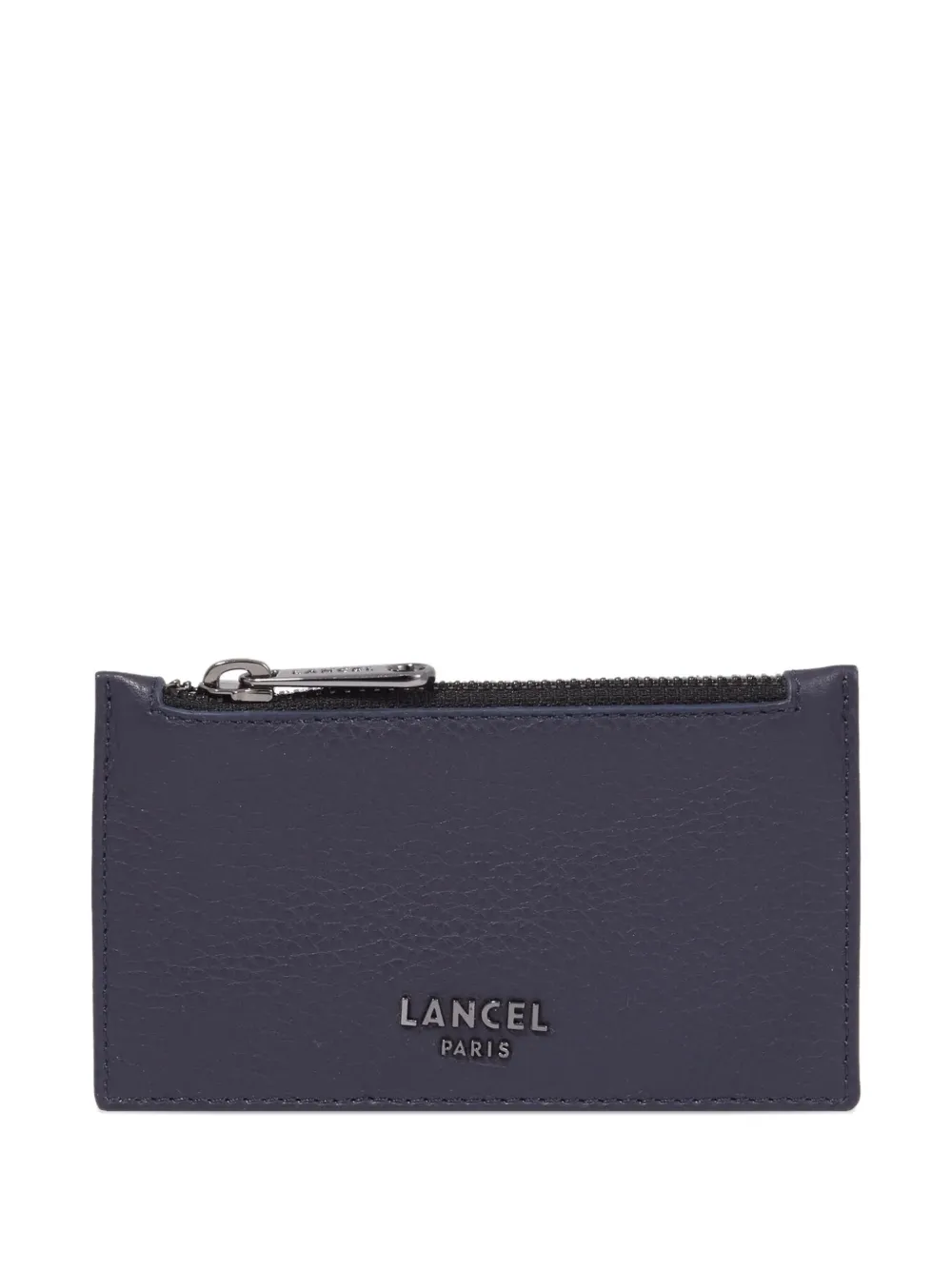 Lancel Côme Zip Leather Card Holder In Blue