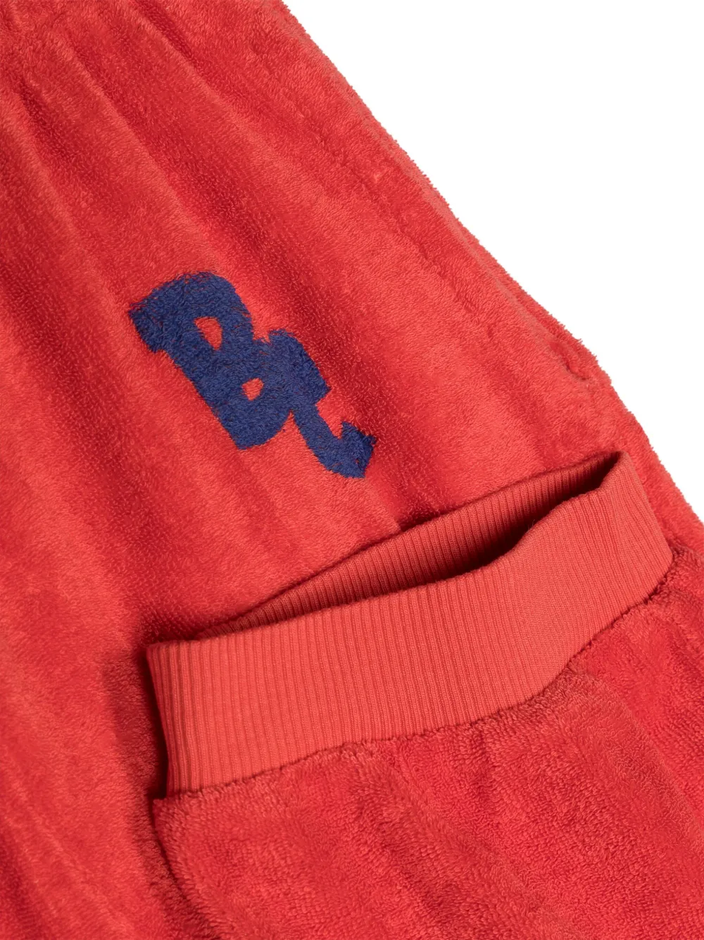 Bobo Choses Logo-print Towelling Track Pants - Red 