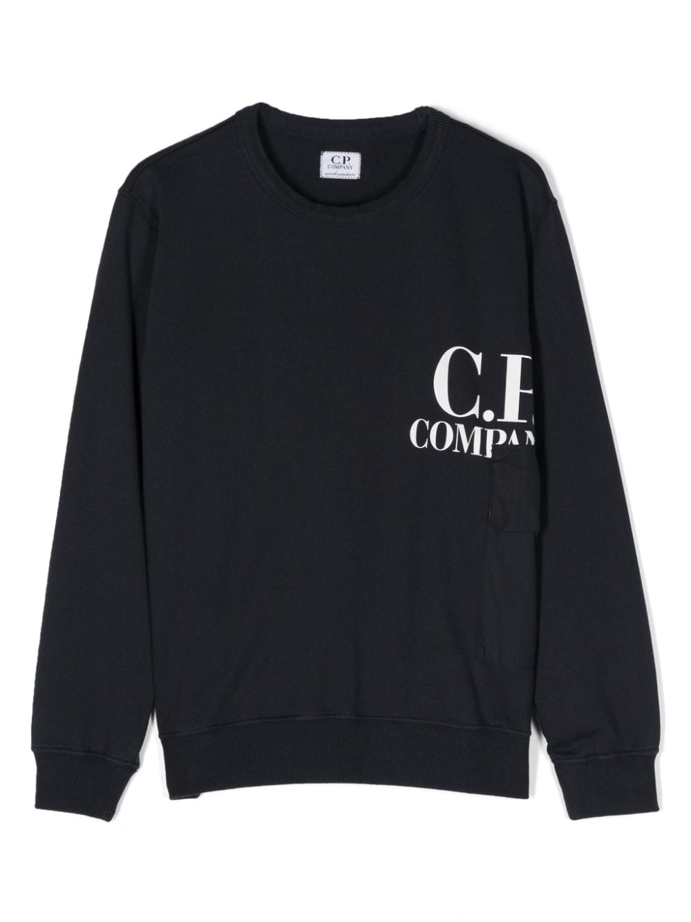 C.p. Company Kids' Logo-print Sweatshirt In Blue