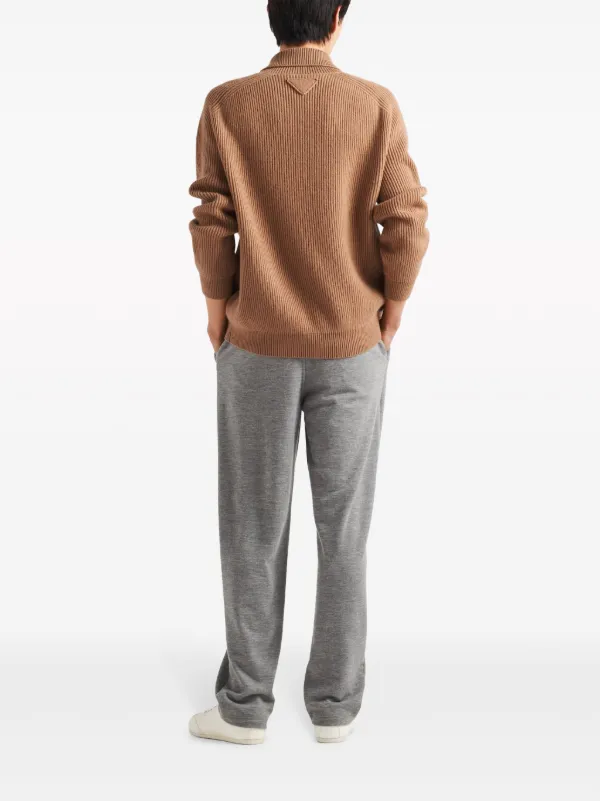 Prada Fleece Track Pants | Grey | FARFETCH