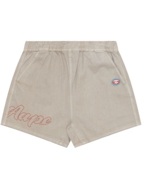 AAPE BY *A BATHING APE logo-print cotton track shorts Women