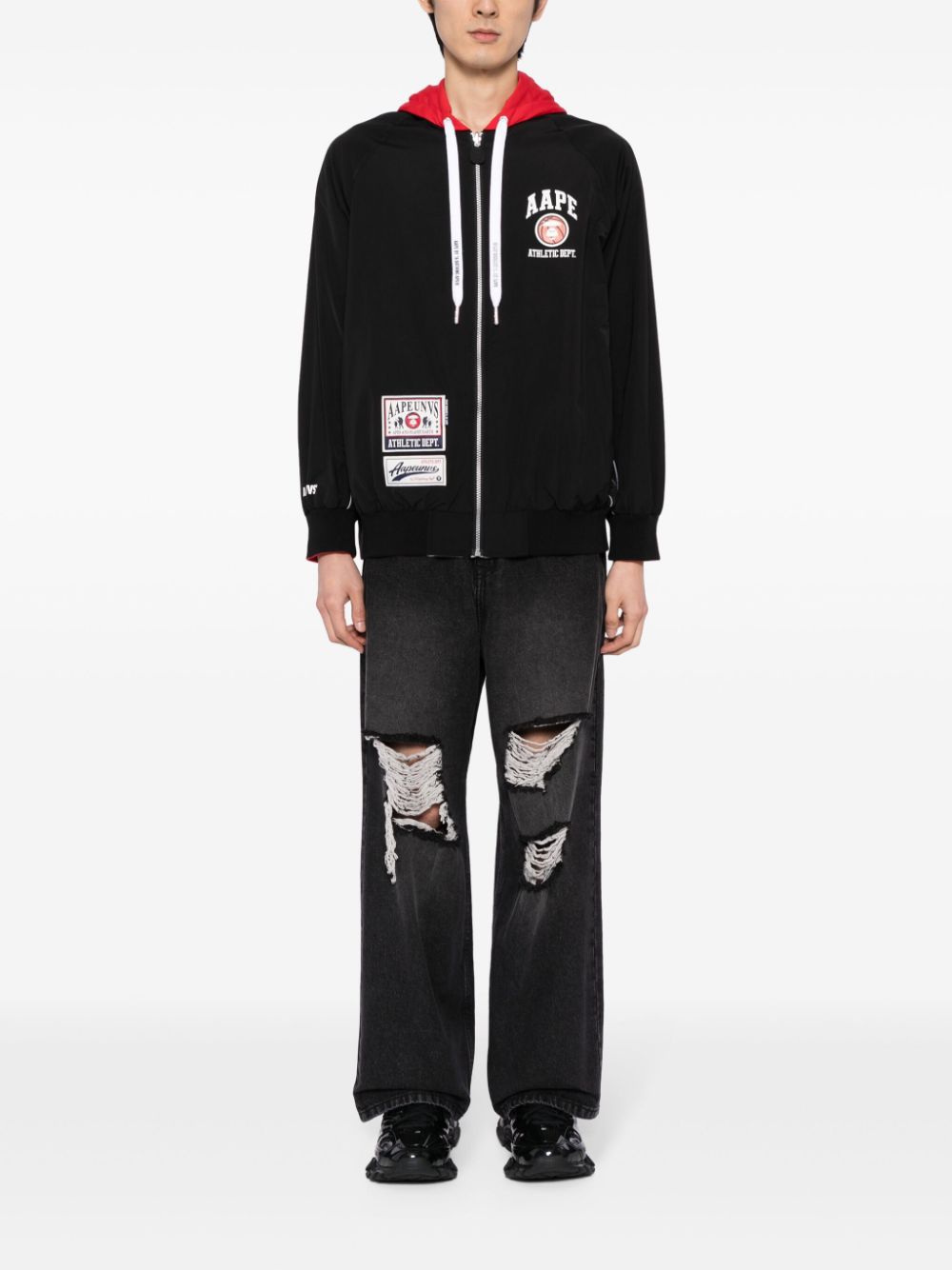 AAPE BY *A BATHING APE reversible patchwork hoodie Men