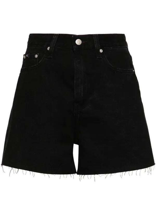 Calvin Klein Jeans high rise Denim Shorts Black FARFETCH CA