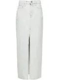 Calvin Klein Jeans mid-rise denim midi skirt - 1AA DENIM LIGHT