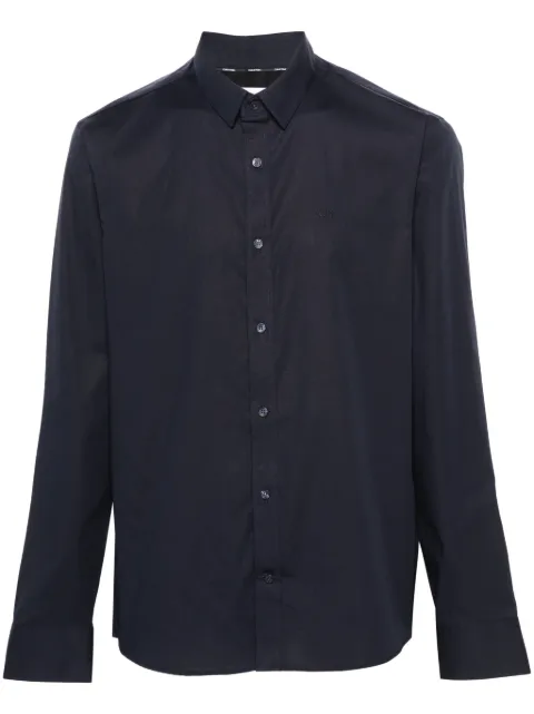 Calvin Klein monogram-embroidered cotton shirt