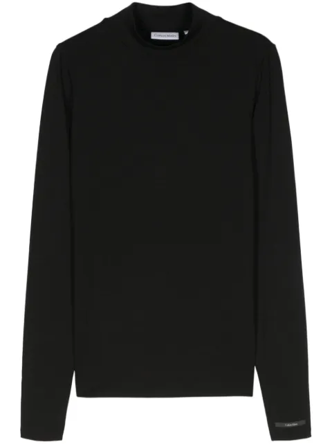 Calvin Klein fine-ribbed mock-neck top
