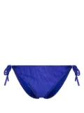 Calvin Klein logo-tape ribbed bikini bottoms - Blue