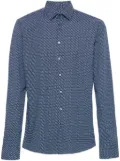 Calvin Klein geometric-print cotton shirt - Blue