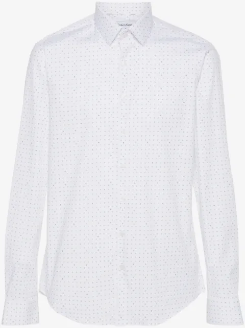 Calvin Klein geometric-print cotton shirt