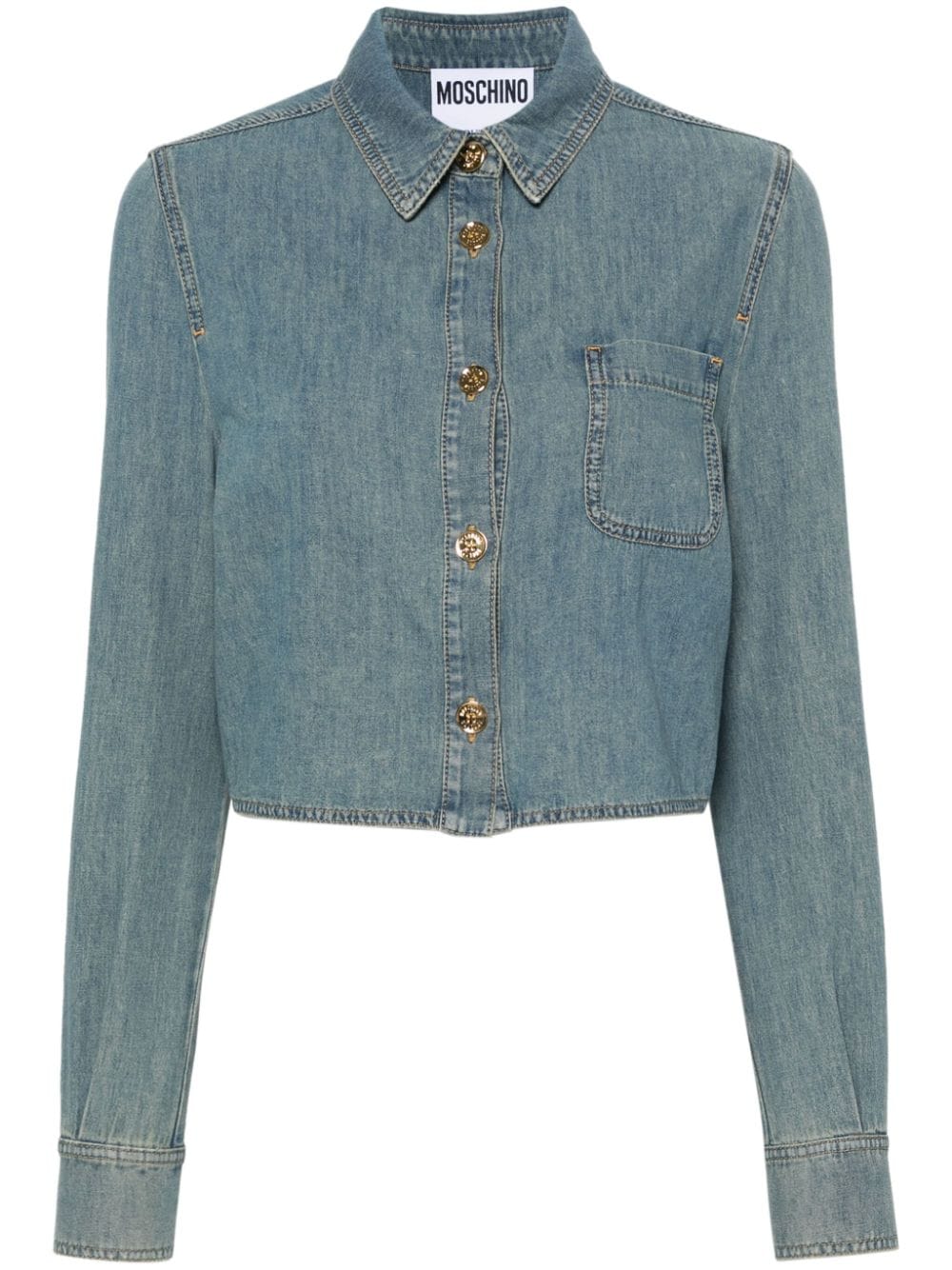 Moschino Cropped blouse Blauw