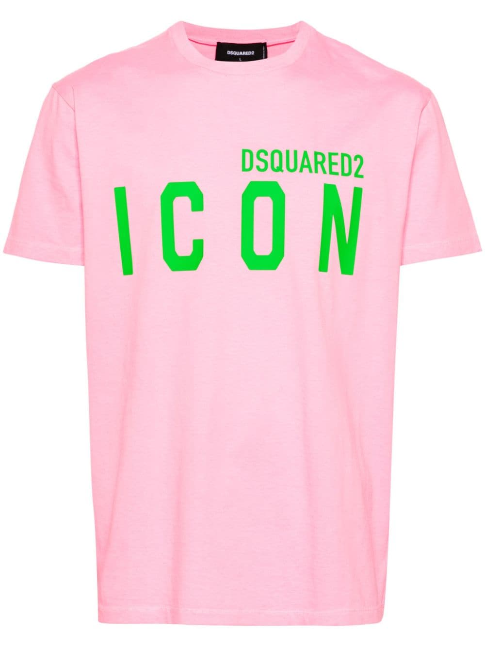 Dsquared2 Be Icon Cool Cotton T-shirt In Rosa