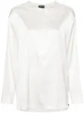 TOM FORD band-collar satin blouse - White