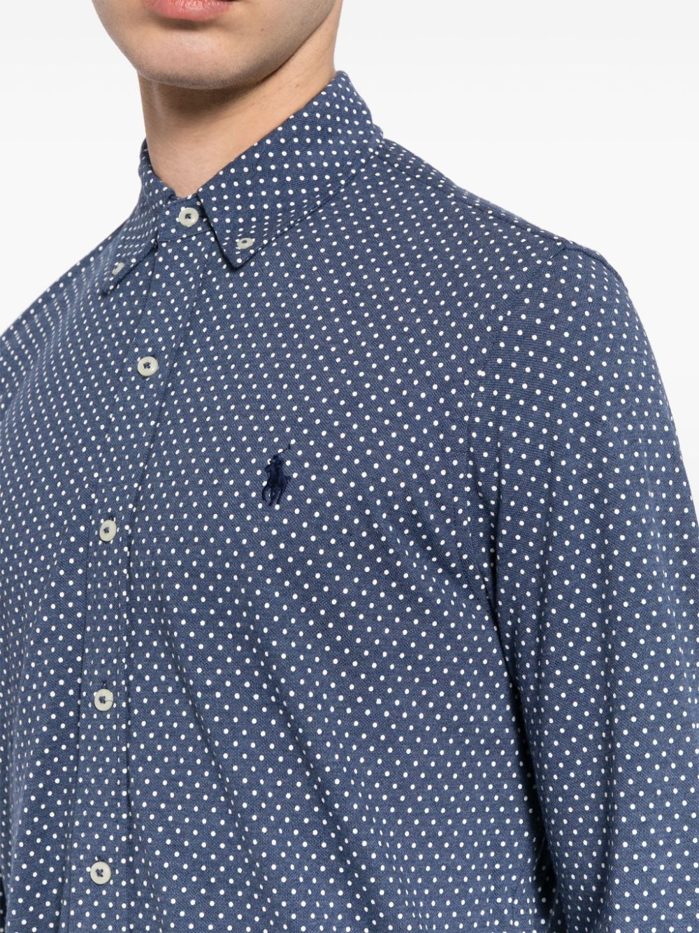 polka dot long sleeve shirt