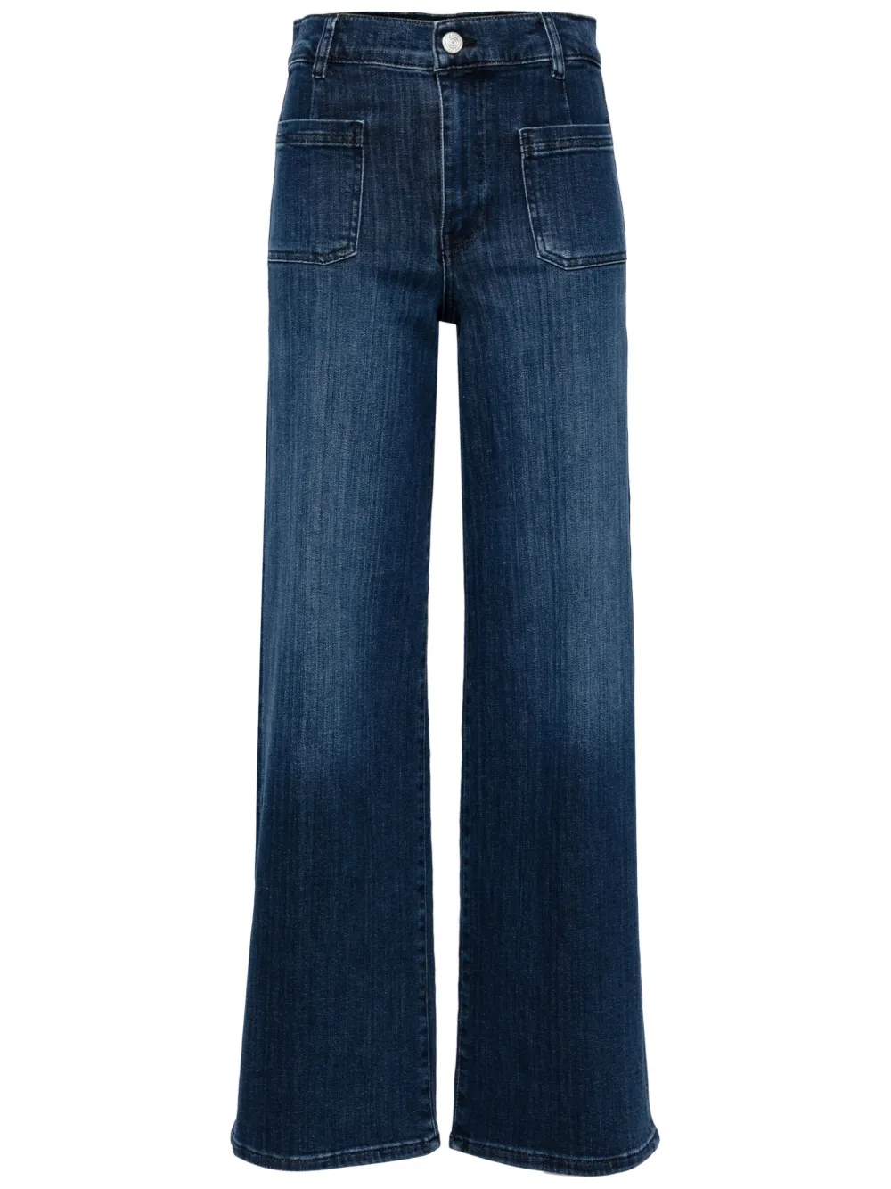 Frame Slim Palazzo High-rise Flared Jeans In Blue