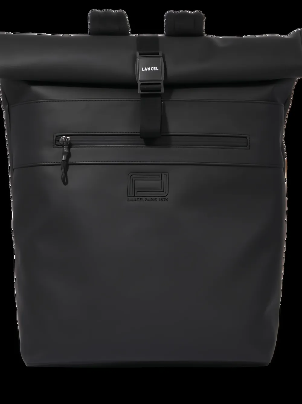 Lancel Victor Roll-top Backpack In Black